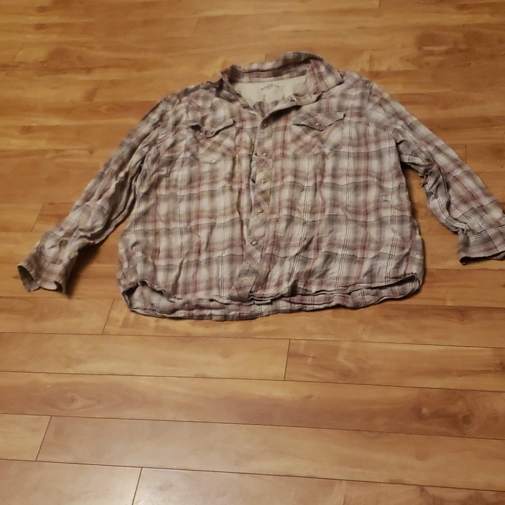 Outdoor life long sleeve button up shirt